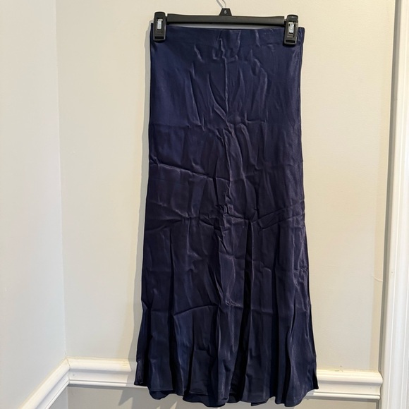 Rails high-waisted pullover midi-length skirt elastic waistband navy blue XXS - Picture 3 of 10